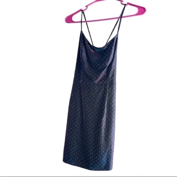 JULES AND CLEO dotted iridescent lace-up back short dress Size 6 - Picture 7 of 15